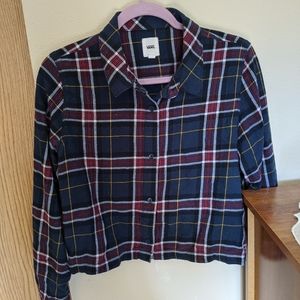 Vans Cropped Flannel - Red/Blue